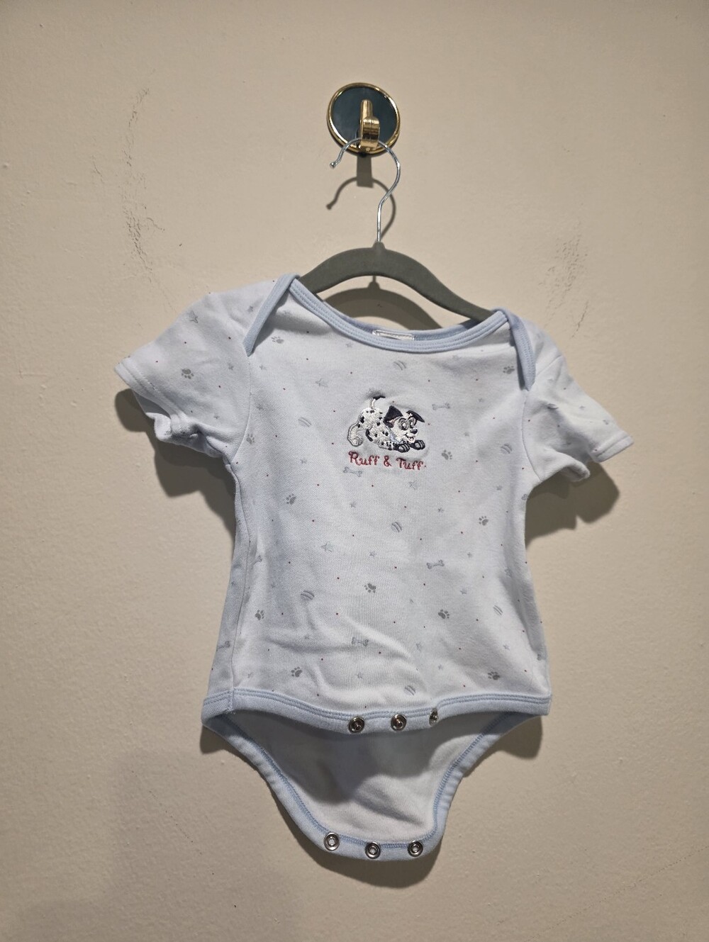 Disney Store 101 Dalmatians "Ruff & Tuff" Puppy Bodysuit Size 6M